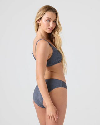 Roxy Women's Haleiwa Scoop Bralette Bikini Top - Gray Combo