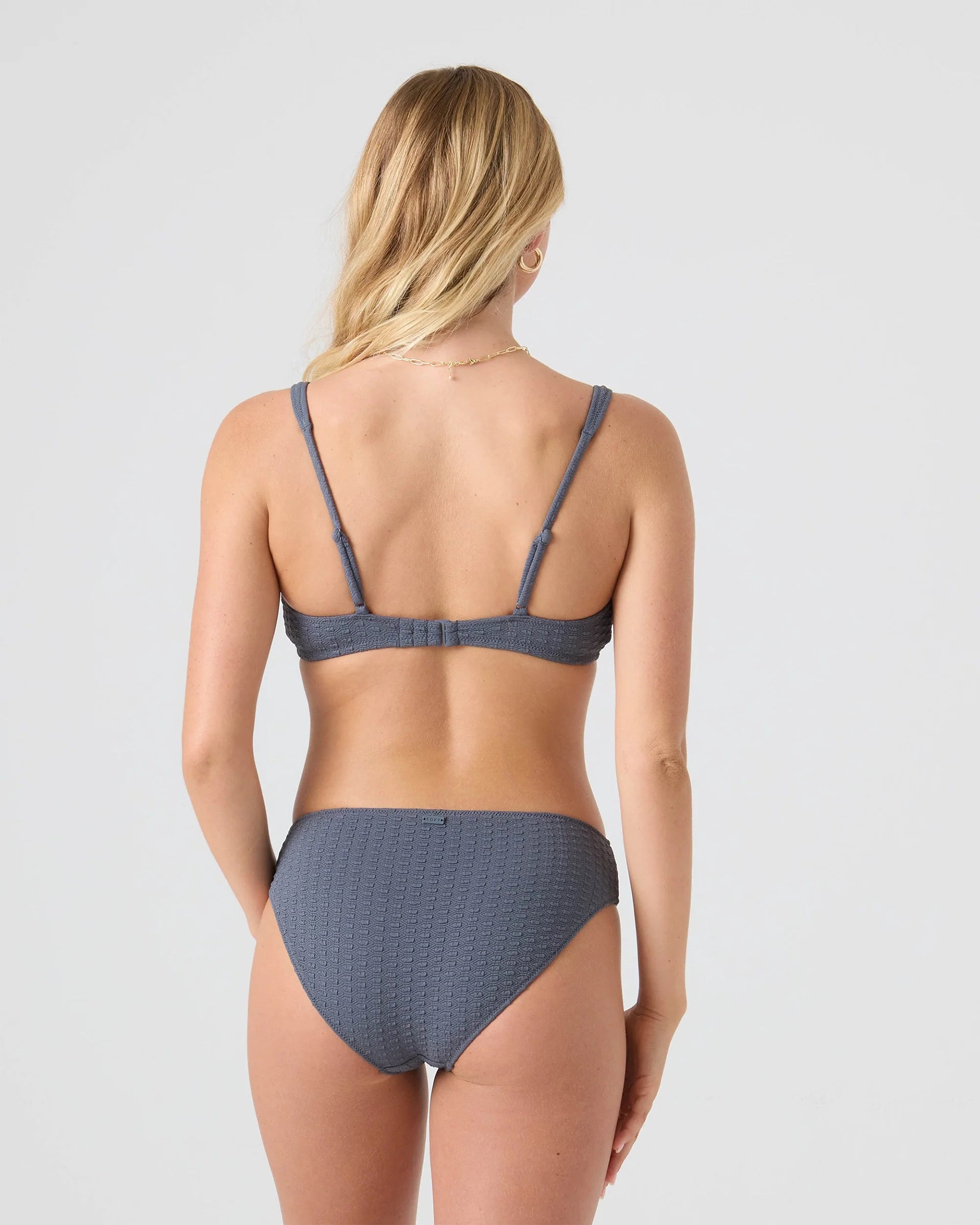 Roxy Women's Haleiwa Scoop Bralette Bikini Top - Gray Combo