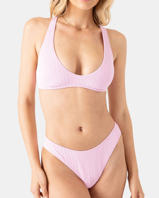 Roxy Women's Haleiwa Scoop Cheeky Bikini Bottom - Lilac Sachet
