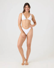 Women's Haleiwa Scoop Cheeky Bikini Bottom - Bright White