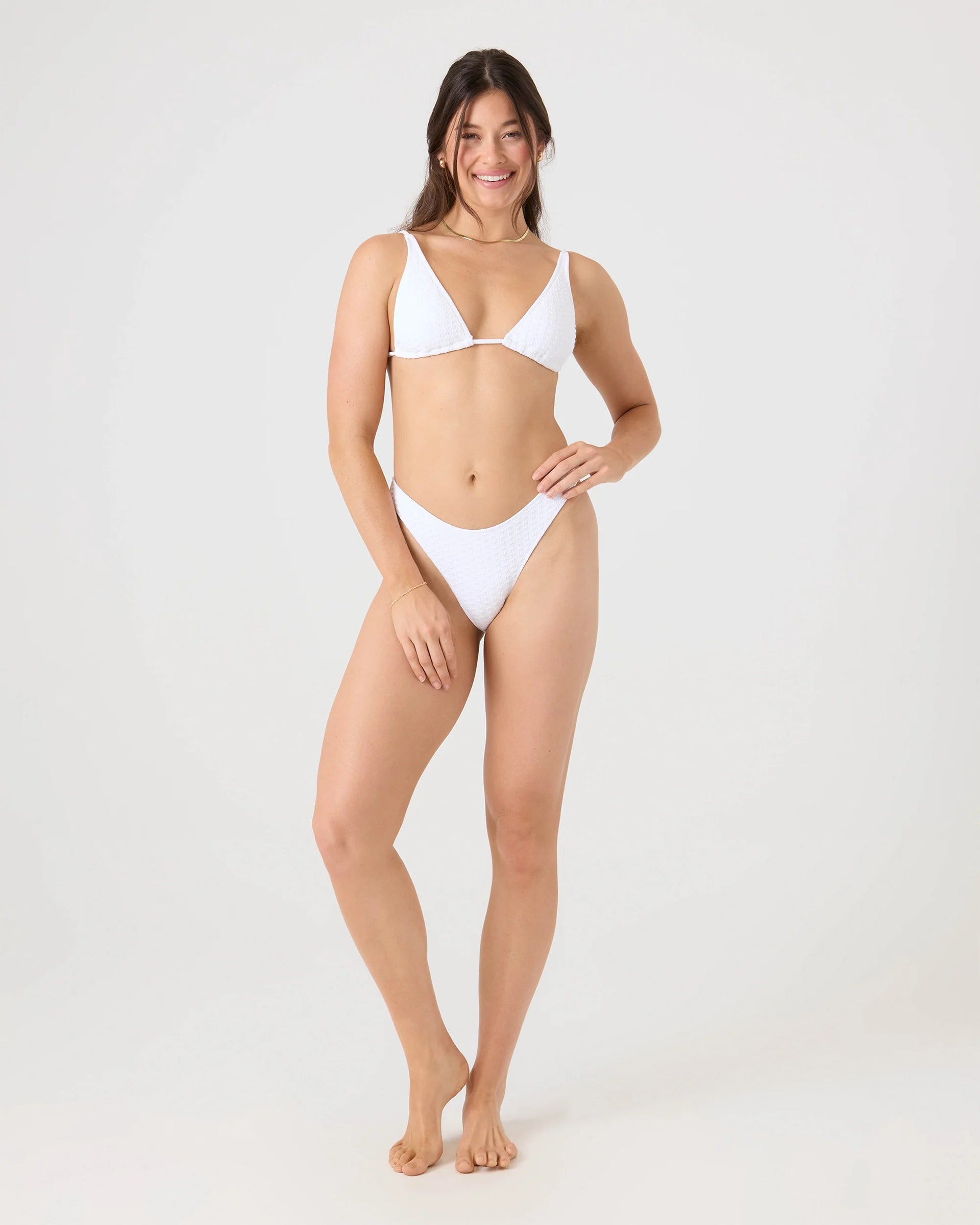 Women's Haleiwa Scoop Cheeky Bikini Bottom - Bright White