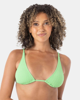 Roxy Women's Haleiwa Built Up Triangle Bikini Top - Vibrant Green