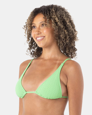Roxy Women's Haleiwa Built Up Triangle Bikini Top - Vibrant Green