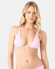 Haleiwa Built Up Triangle Bikini Top - Lilac Sachet
