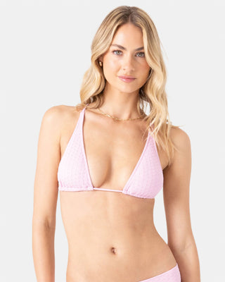 Haleiwa Built Up Triangle Bikini Top - Lilac Sachet