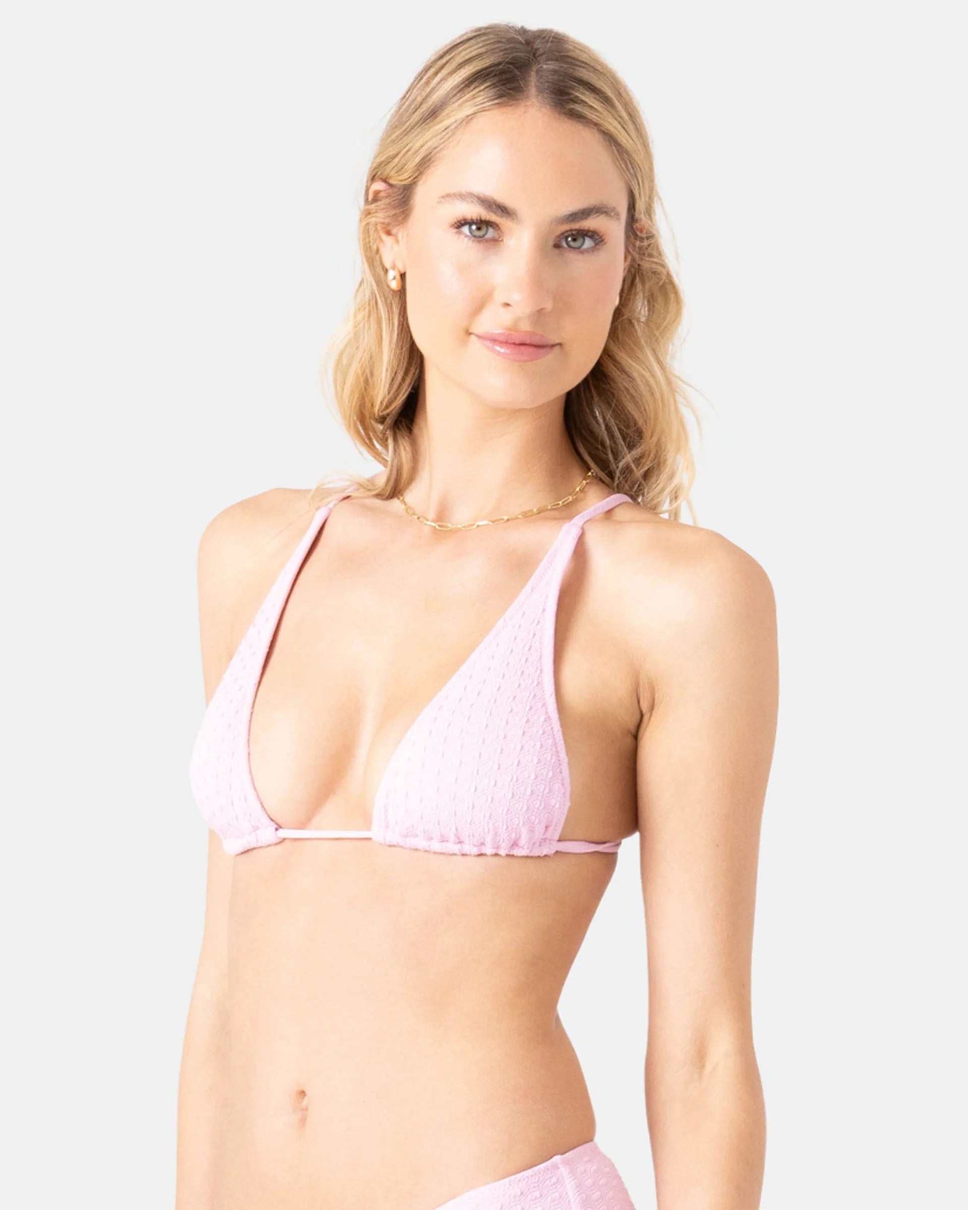 Haleiwa Built Up Triangle Bikini Top - Lilac Sachet