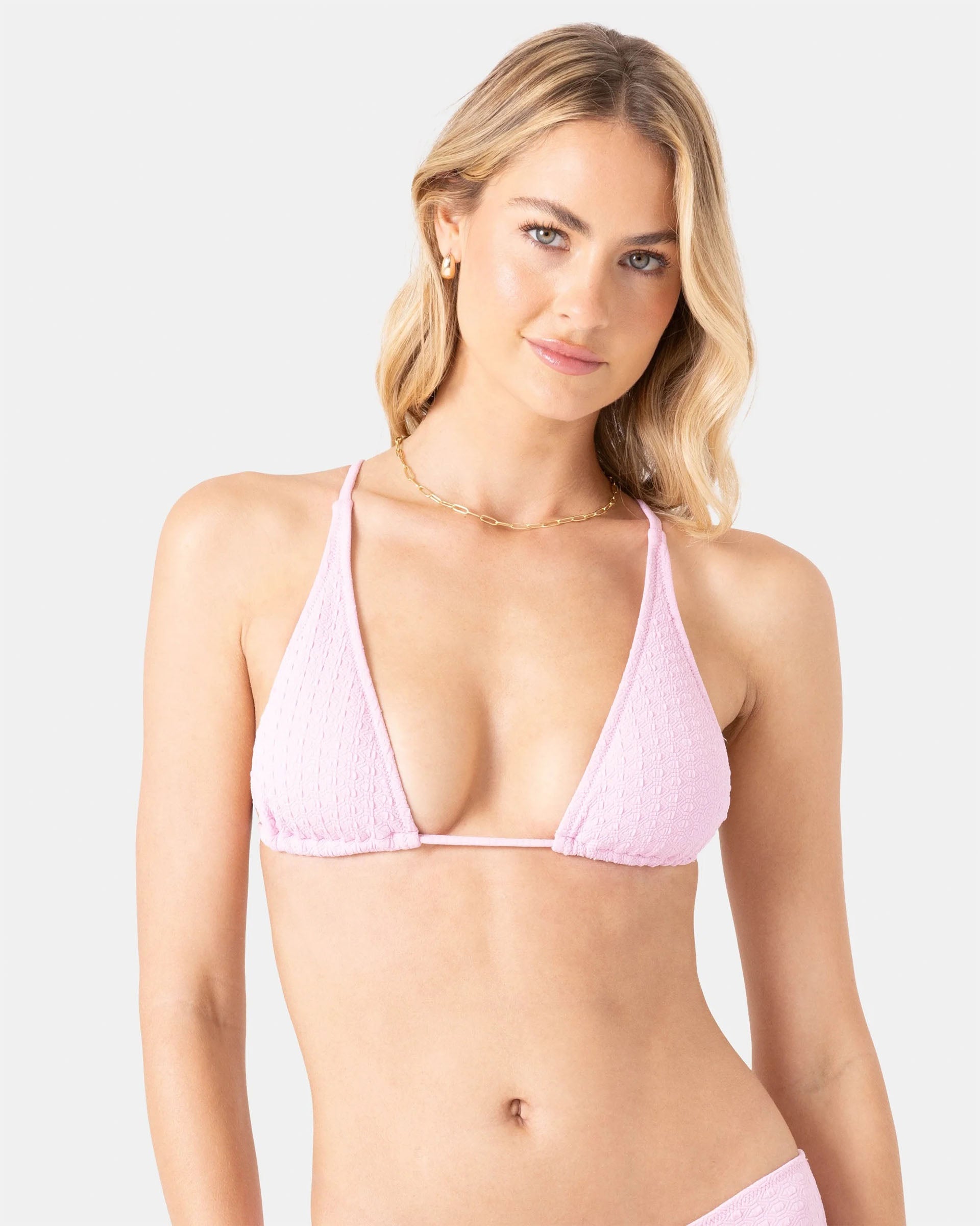 Haleiwa Built Up Triangle Bikini Top - Lilac Sachet
