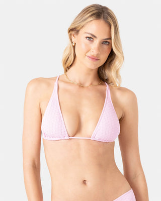 Haleiwa Built Up Triangle Bikini Top - Lilac Sachet