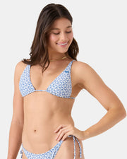 Roxy Women's Hazy Dazy Built Up Triangle Bikini Top - Blue