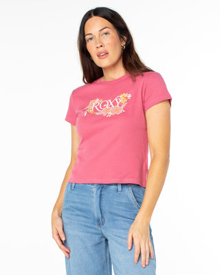 Roxy Women's Heritage Bouquet 90's Baby T-Shirt - Coral