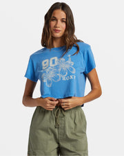 Roxy Women's Hibiscus Collegiate Cropped S/S T-Shirt