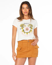 Roxy Women's In Bloom Short Sleeve T-Shirt - Cloud Dancer