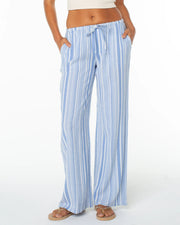 Roxy Women's Iyla Pant 2 - Cornflower Blue Coastline Stripe