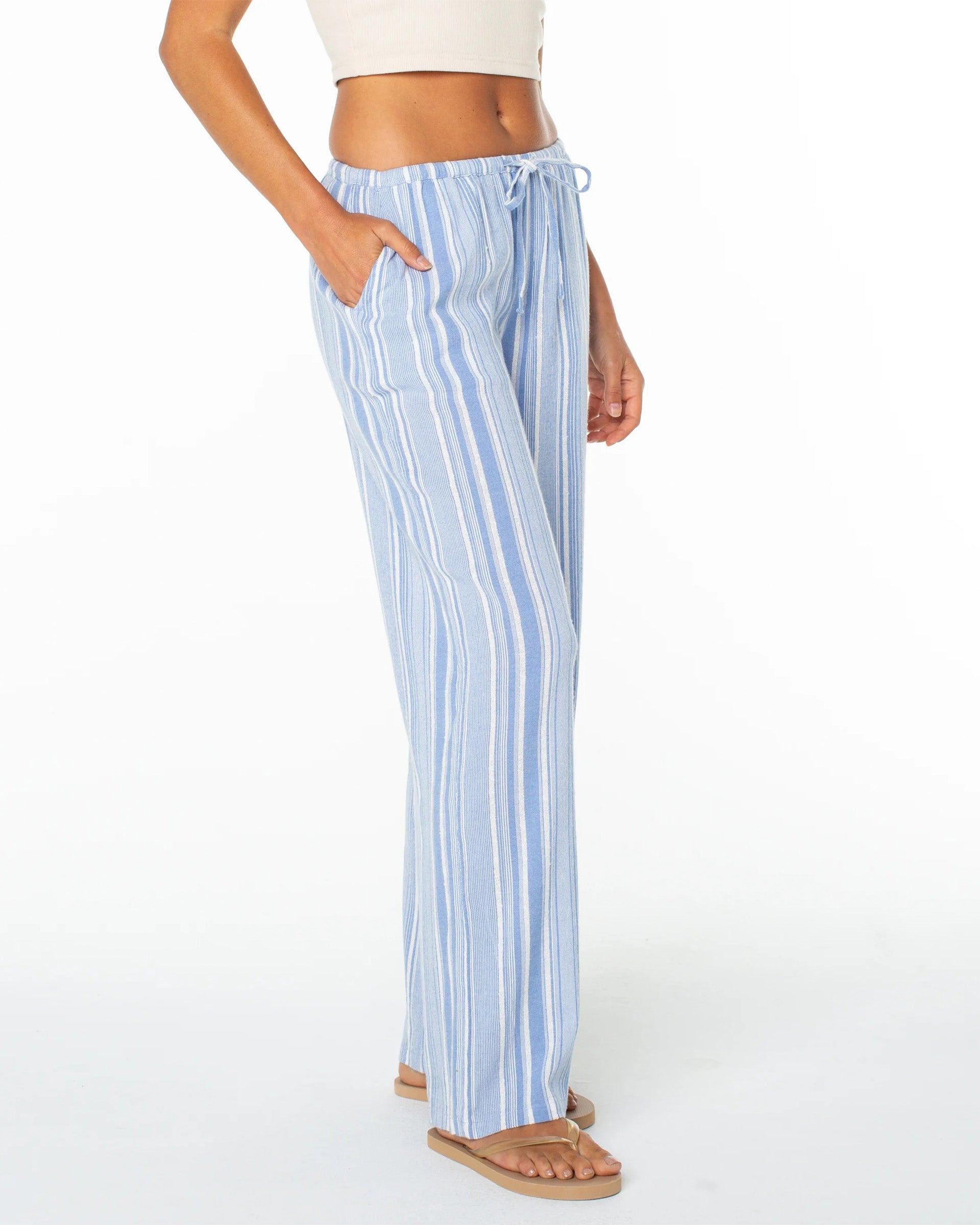 Roxy Women's Iyla Pant 2 - Cornflower Blue Coastline Stripe