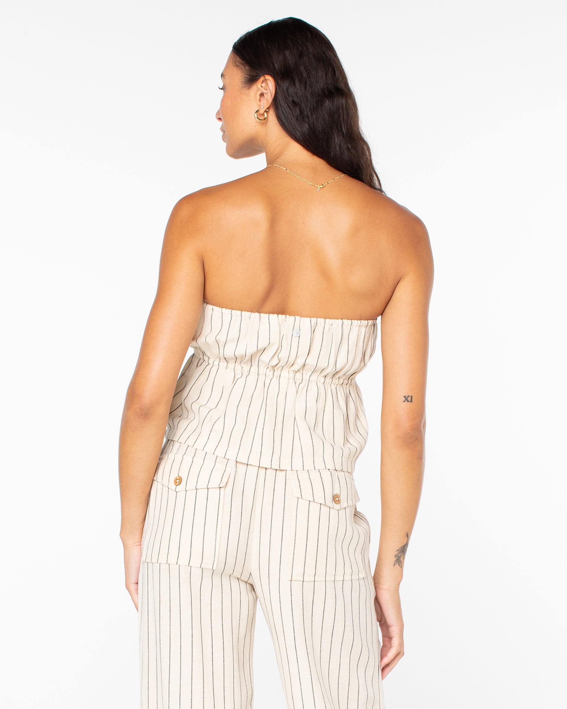 Iyla Top - Parchment Simple Stripe – Jack's Surfboards