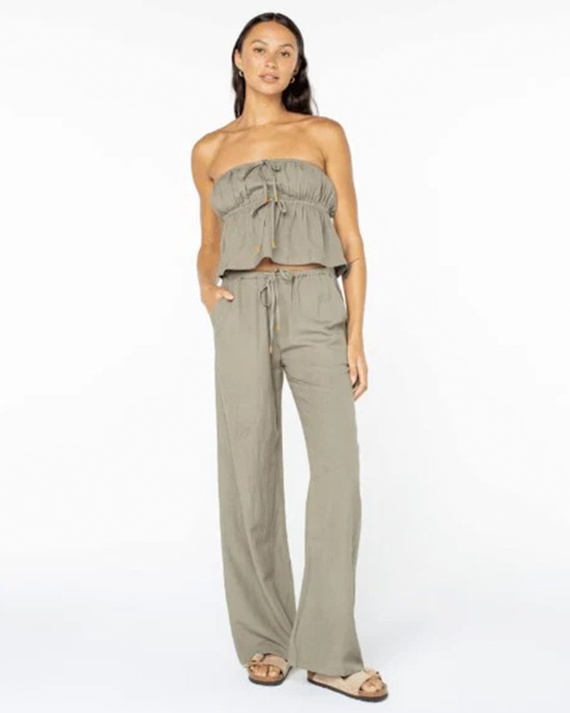 Roxy Women's Iyla Top - Vetiver Green