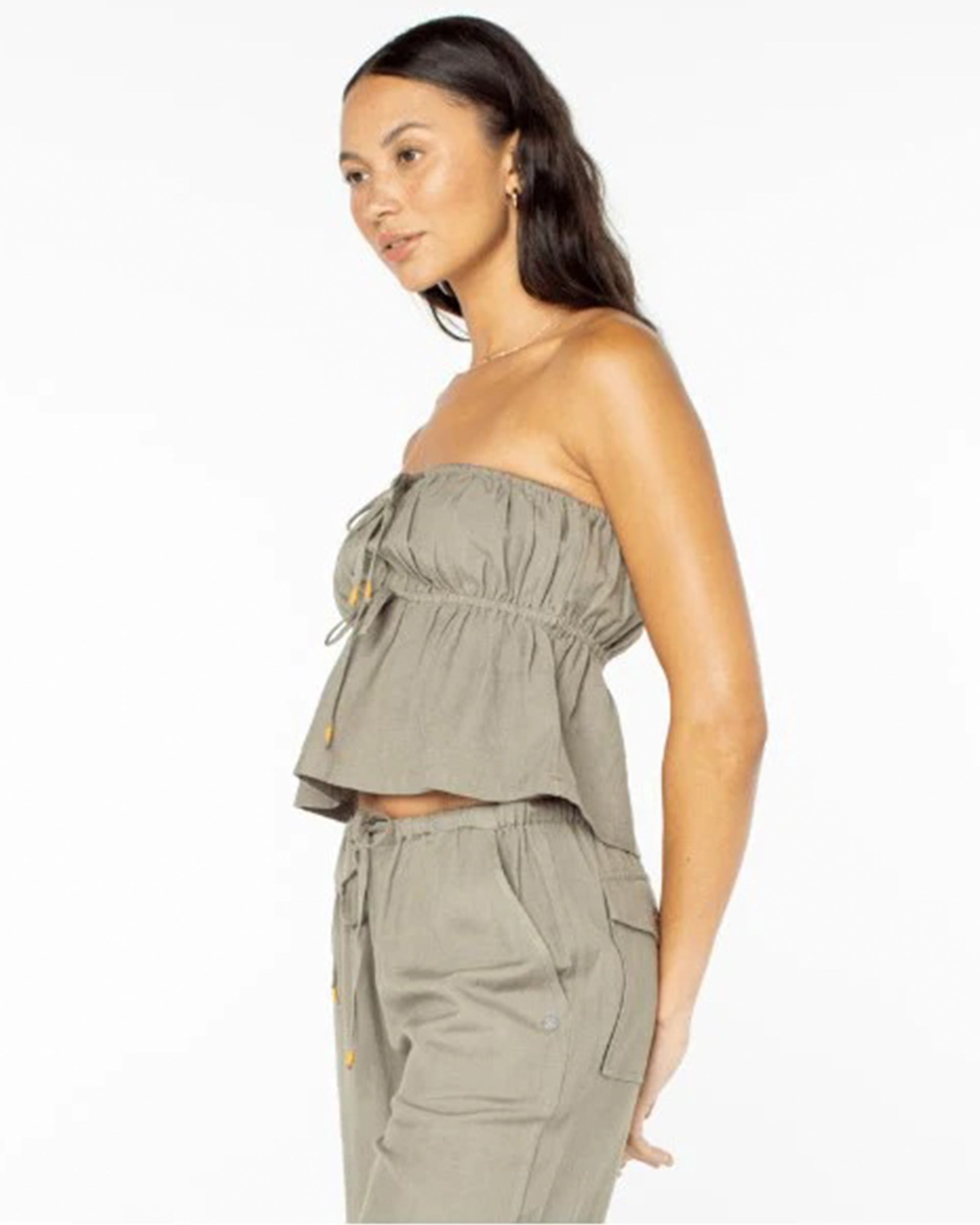 Roxy Women's Iyla Top - Vetiver Green