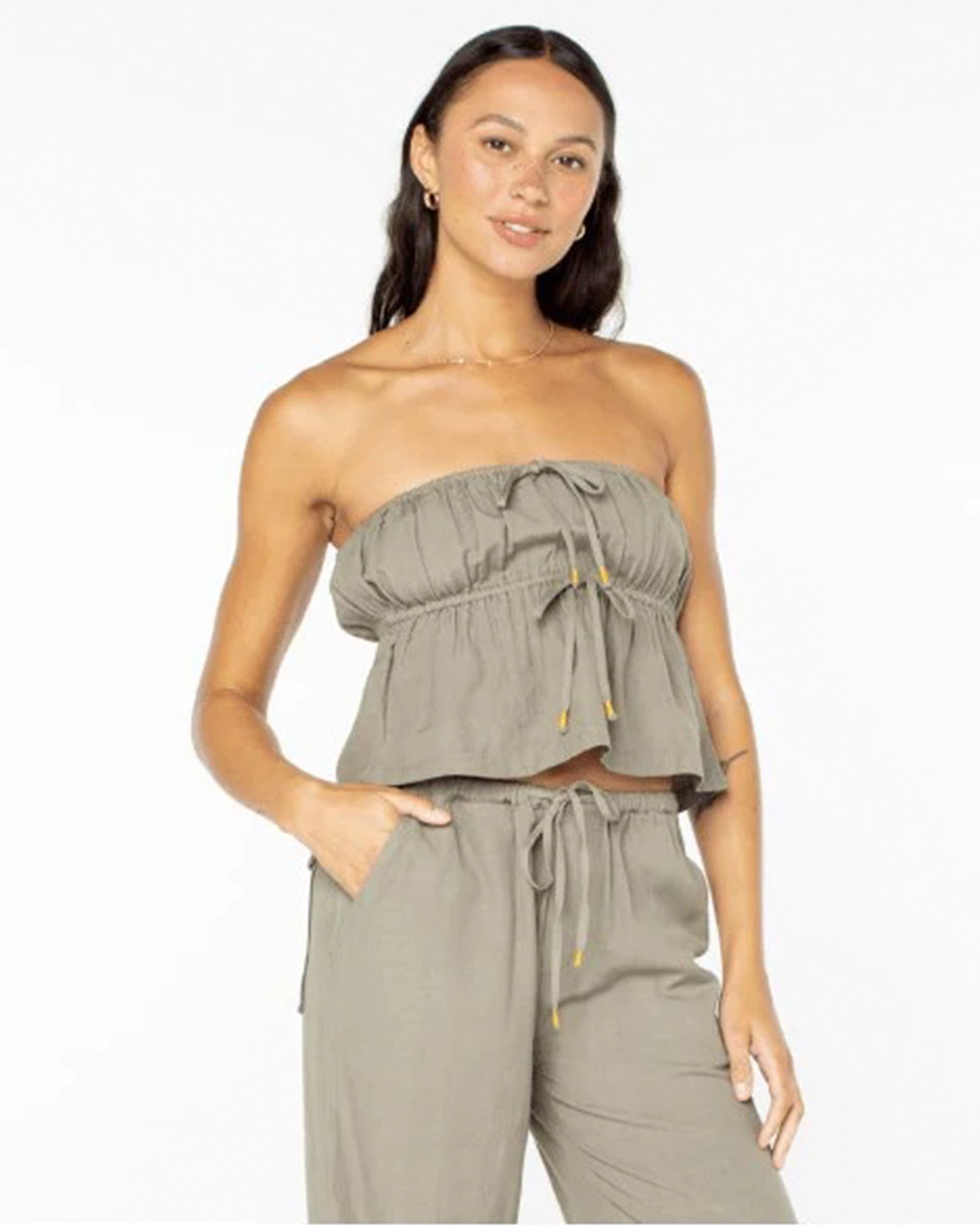 Roxy Women's Iyla Top - Vetiver Green