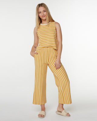 Roxy Women's Java Stripe Pants - Amber Gold High Tide Stripe