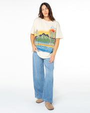 Roxy Women's Ko'olau Scenic Short Sleeve T-Shirt - Parchment