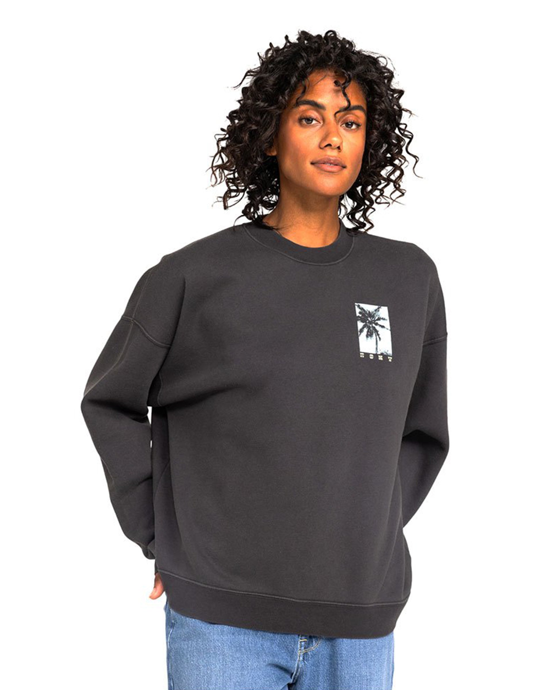 Roxy Women's Lineup Oversized Crew Neck Sweatshirt