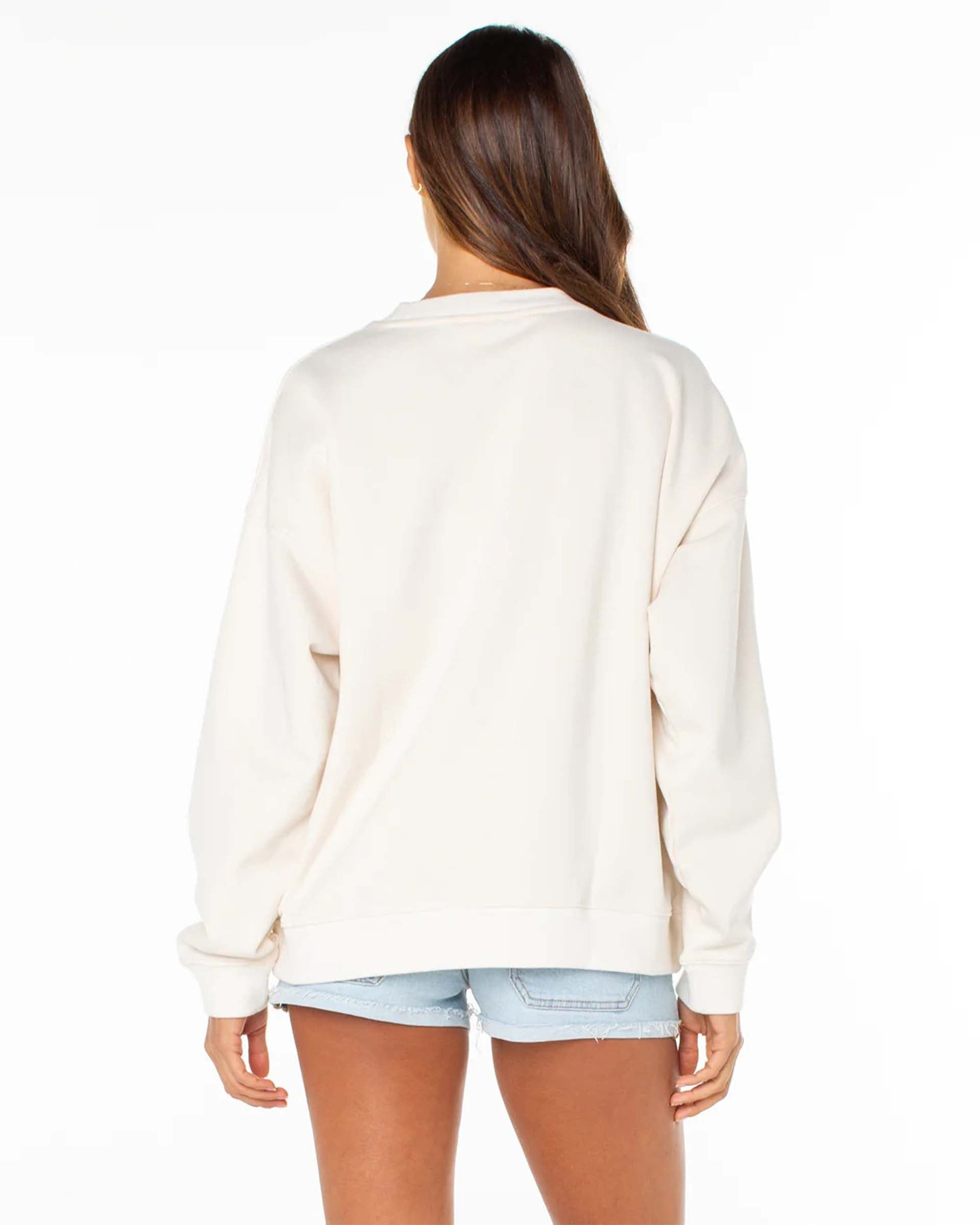 Roxy Women's Lineup Oversized Crew Sweater - Dew Surfin