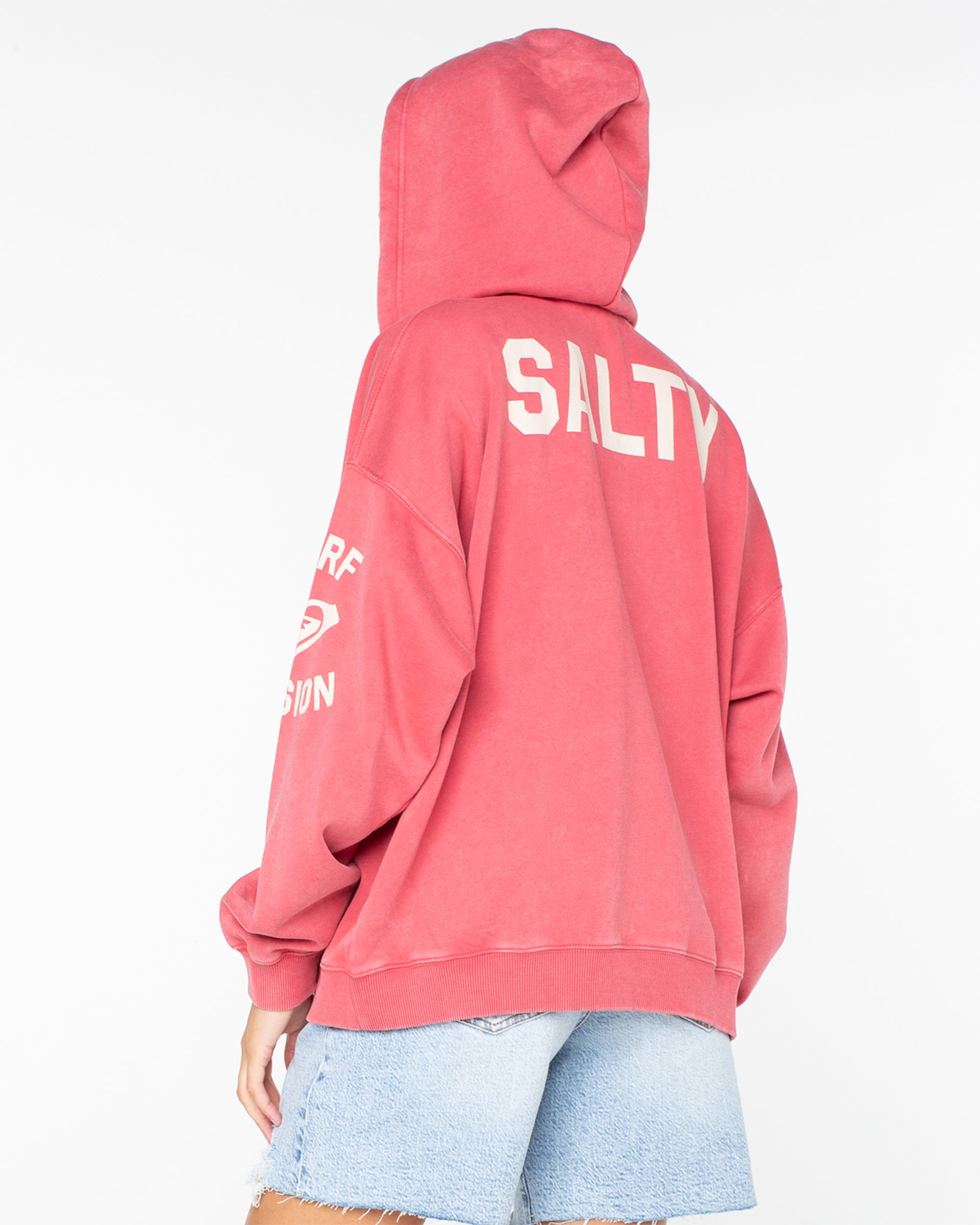 Roxy Women's Lineup Oversized Zip-Up Hoodie - Pink