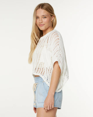 Roxy Women's Lost At Sea Top - Egret Solid