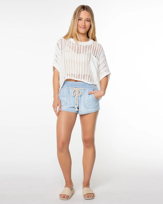 Roxy Women's Lost At Sea Top - Egret Solid