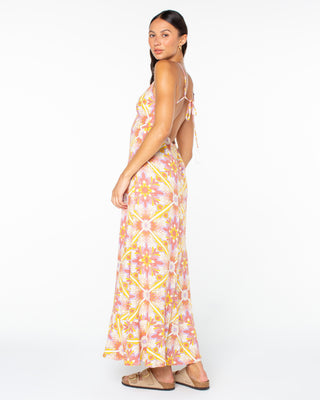 Roxy Women's Lost Paradise Dress - Aragon Mirissa Beach Tile Print