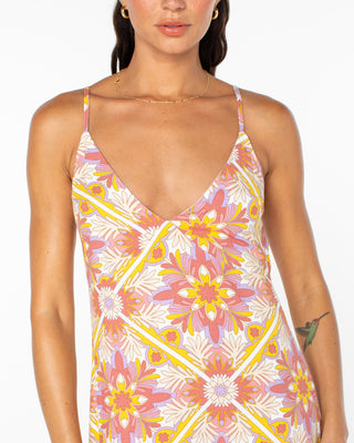 Roxy Women's Lost Paradise Dress - Aragon Mirissa Beach Tile Print