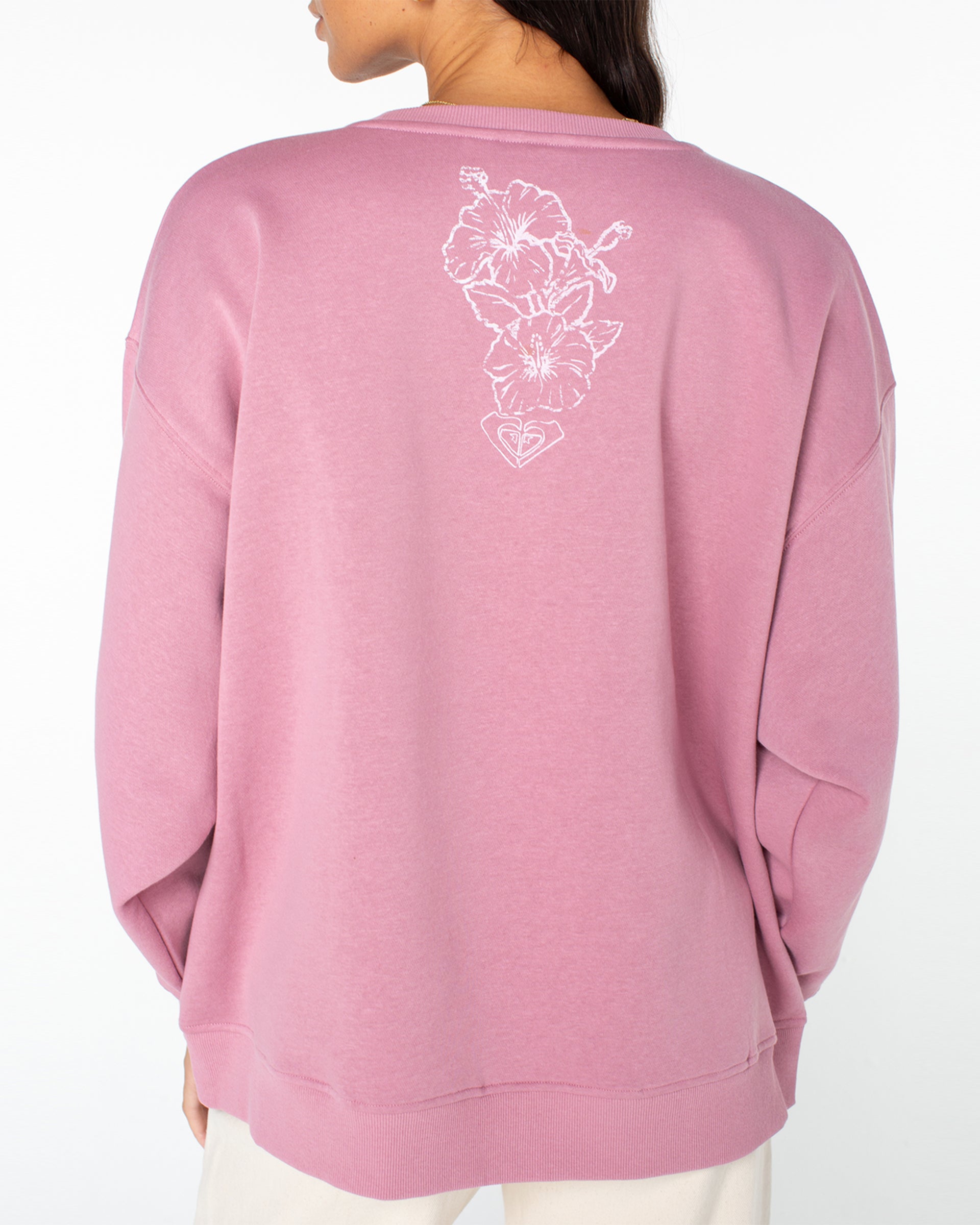 Roxy Women's Morning Hike Crewneck - Lilas Beach Collage