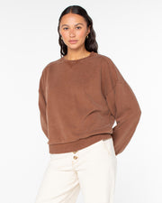 Oasis Haze Crewneck Sweatshirt - Brown