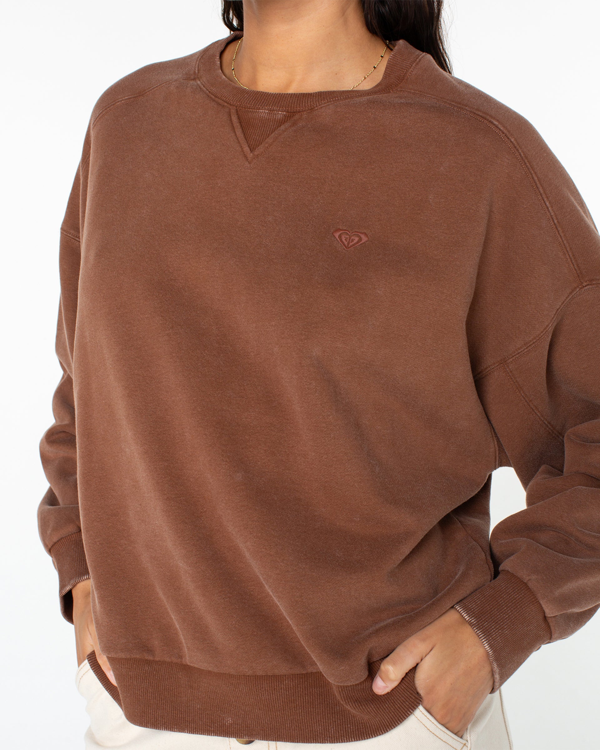 Oasis Haze Crewneck Sweatshirt - Brown