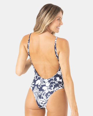 Roxy Women's Oceanside One Piece Swimsuit - Mood Indigo