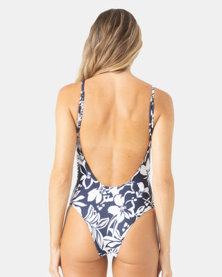 Roxy Women's Oceanside One Piece Swimsuit - Mood Indigo