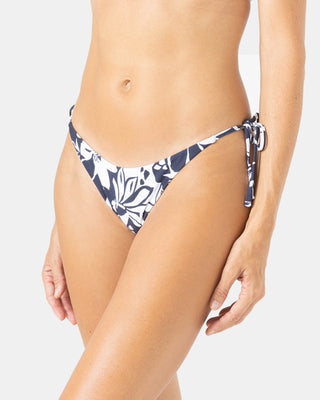 Roxy Women's Oceanside Tie Side Cheeky Bikini Bottom - Mood Indigo