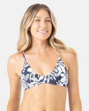 Roxy Women's Oceanside Athletic Triangle Bikini Top - Mood Indigo