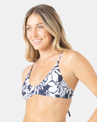 Roxy Women's Oceanside Athletic Triangle Bikini Top - Mood Indigo