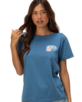Roxy OG Oval Boyfriend Short Sleeve T-Shirt - Dutch Blue