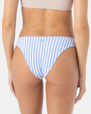 Roxy Women's Pacific Coast Highway Reversible Scoop Moderate Bikini Bottom - Orange Blue