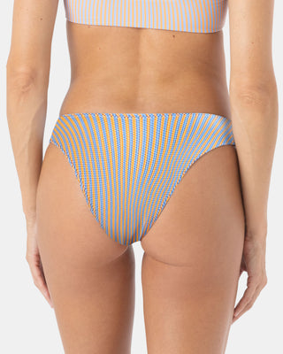 Roxy Women's Pacific Coast Highway Reversible Scoop Moderate Bikini Bottom - Orange Blue