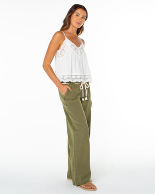 Roxy Women's Paddle On Pant - Olive Branch Solid