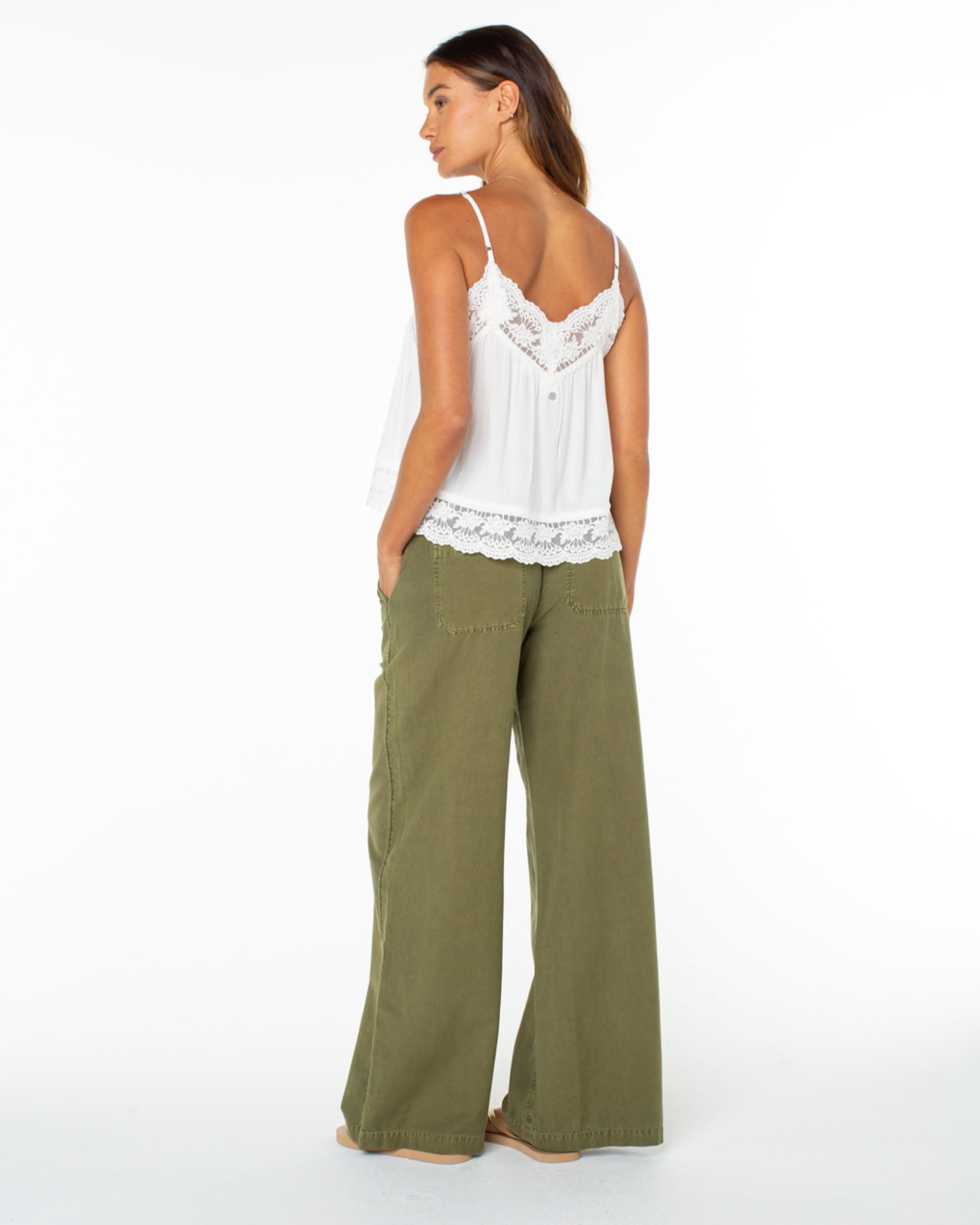 Roxy Women's Paddle On Pant - Olive Branch Solid