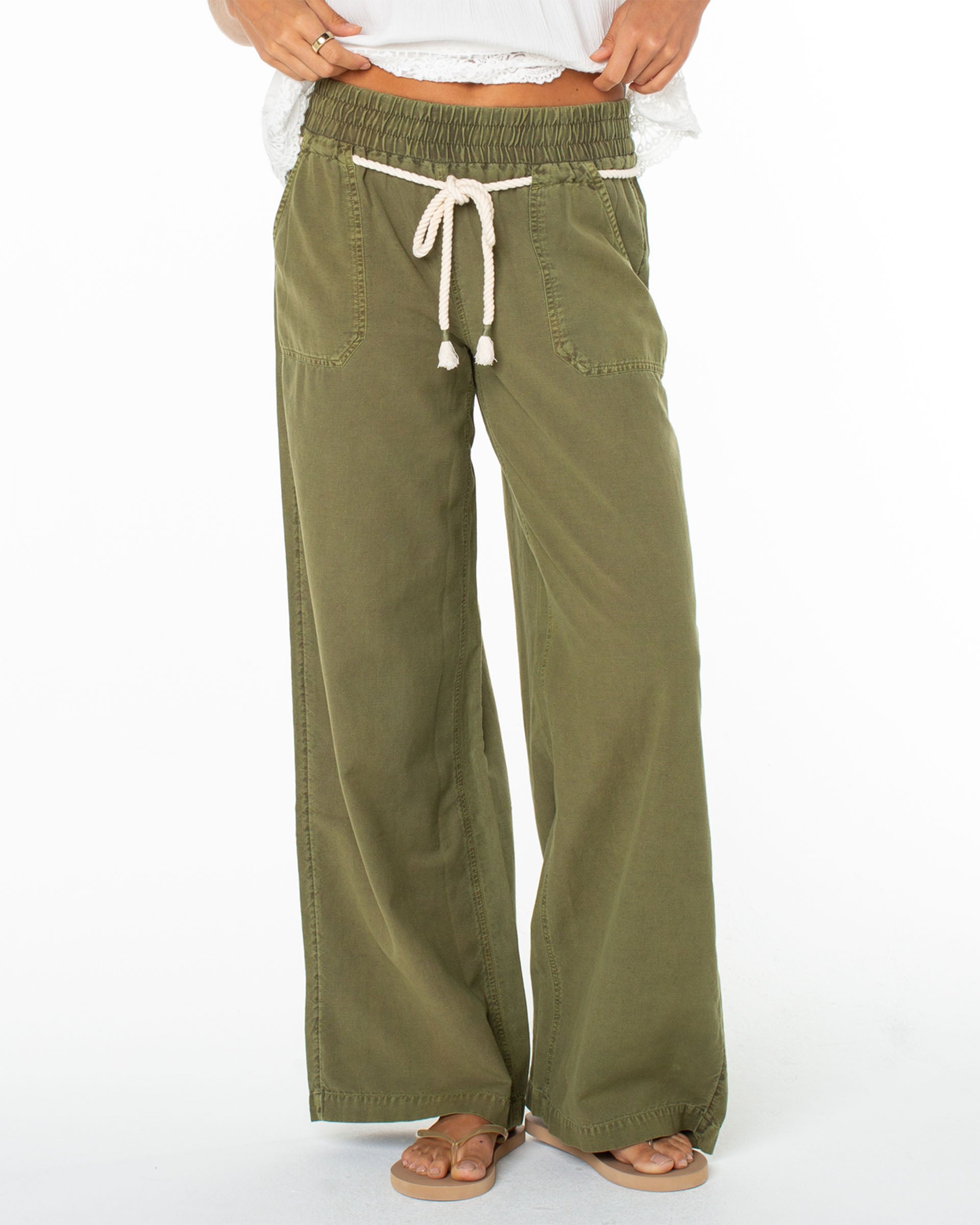 Roxy Women's Paddle On Pant - Olive Branch Solid