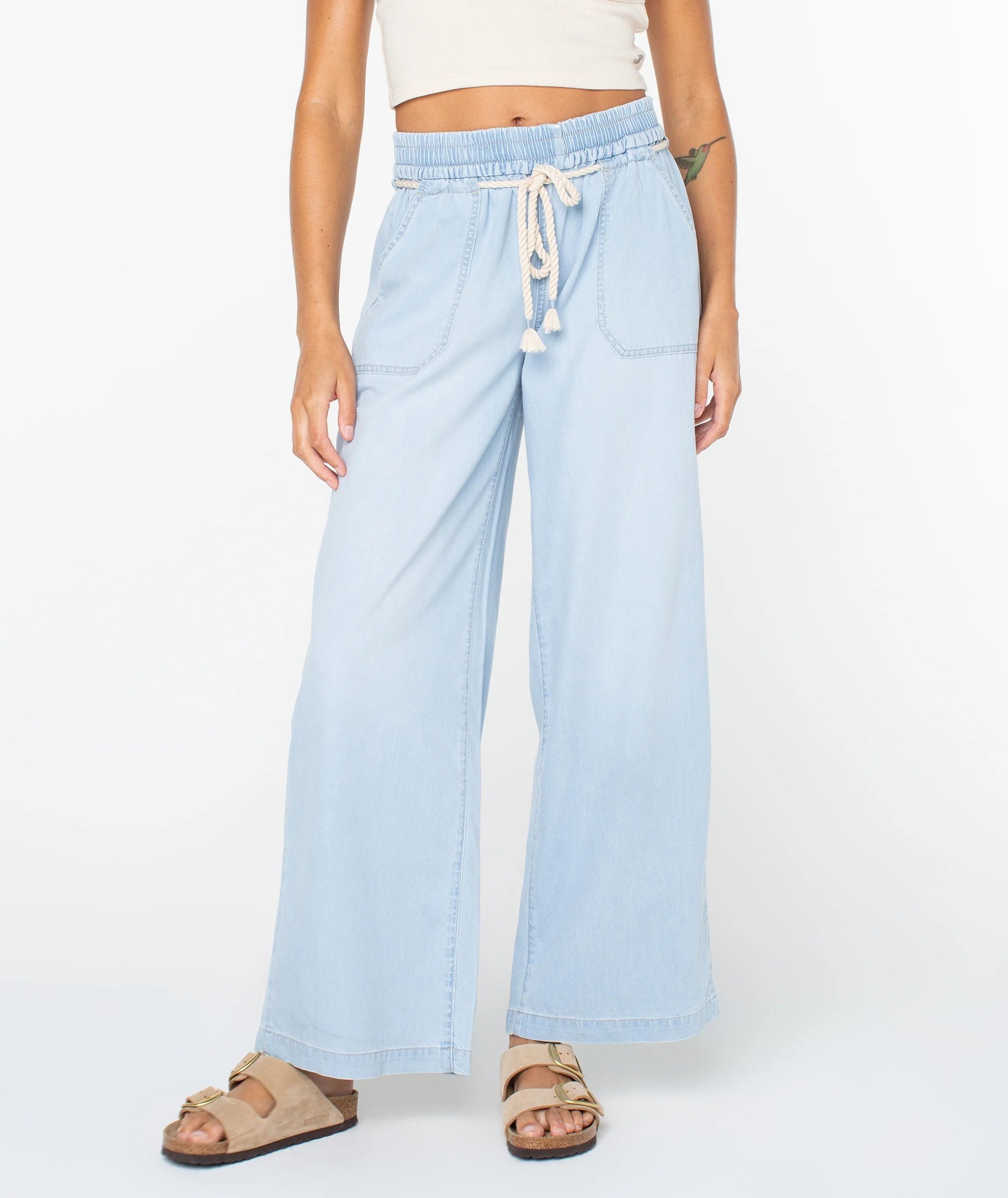 Roxy Women's Paddle On Pant - Beached Wash Denim