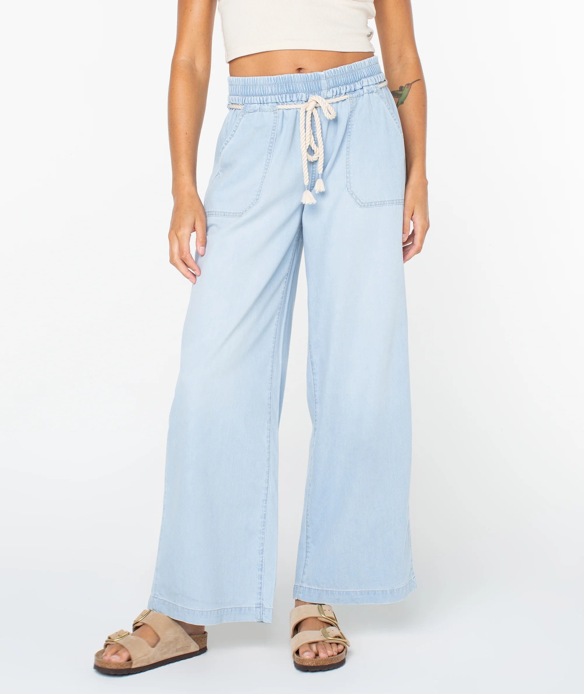 Roxy Women's Paddle On Pant - Beached Wash Denim