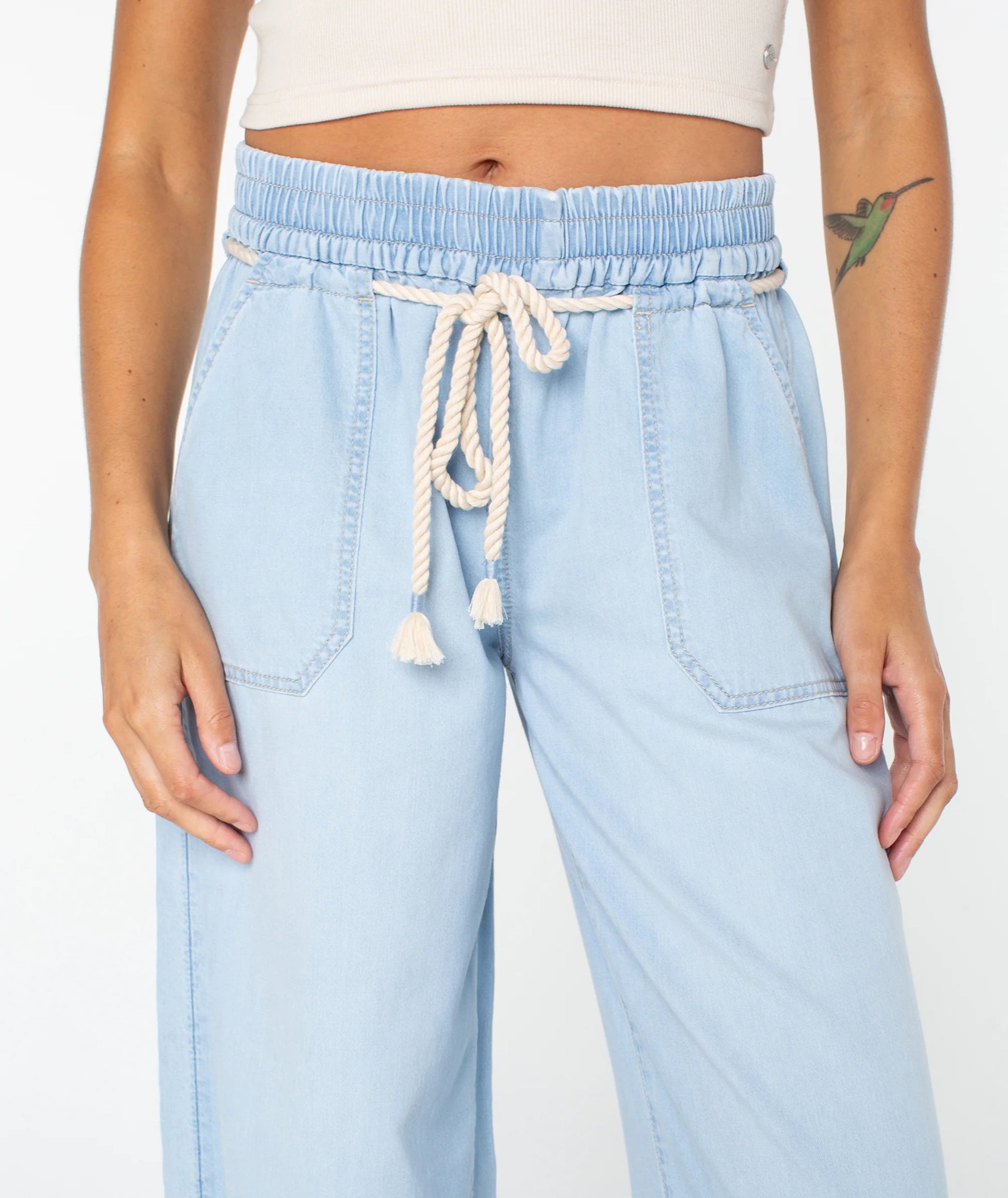 Roxy Women's Paddle On Pant - Beached Wash Denim