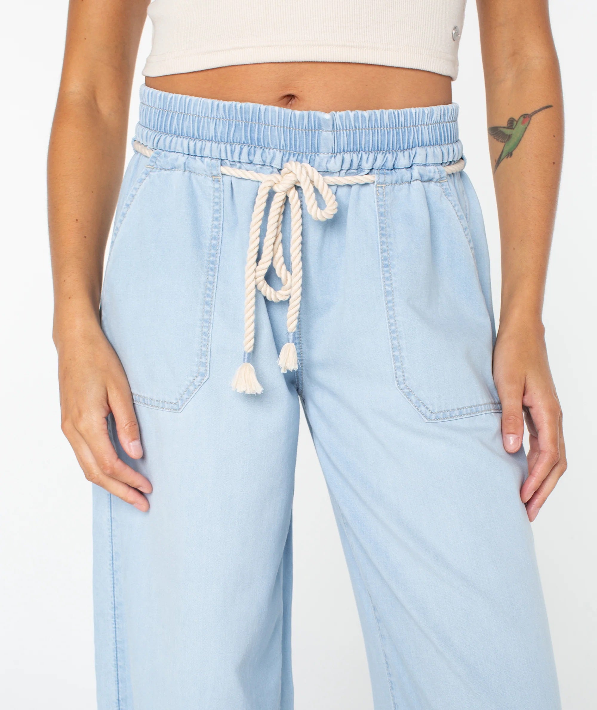 Roxy Women's Paddle On Pant - Beached Wash Denim