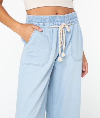 Roxy Women's Paddle On Pant - Beached Wash Denim